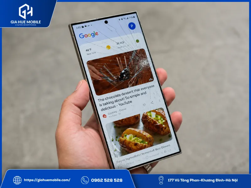 Mặt kính Samsung S26 FE bị rơi vỡ