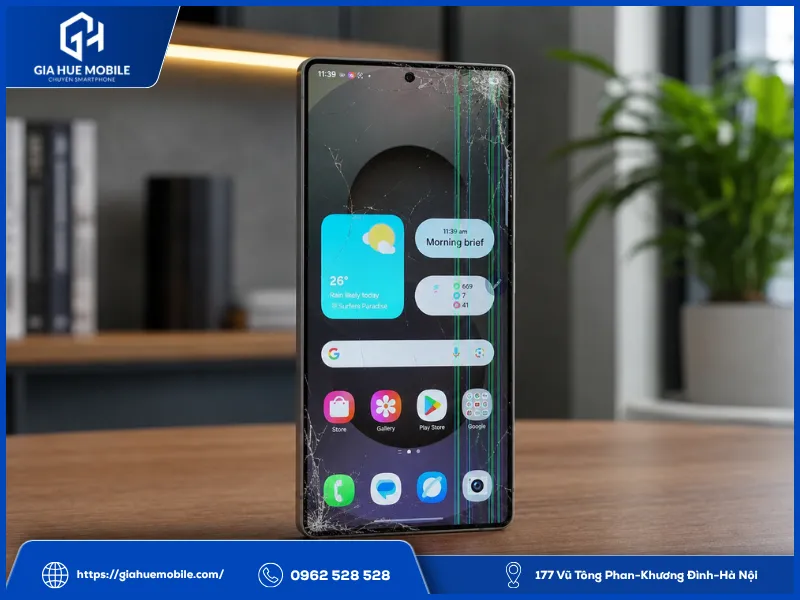 Samsung S25 kẻ sọc hư hỏng màn hình
