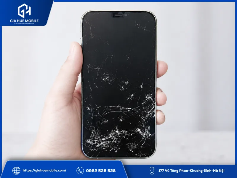 Kính màn hình bị vỡ do va chạm