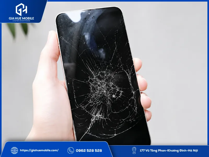 Mặt kính màn hình điện thoại bị vỡ, nứt do va đập