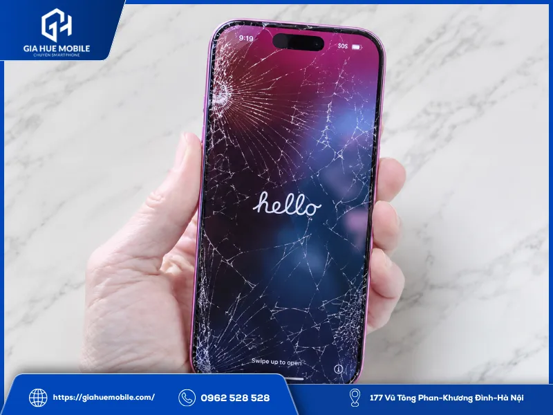 Mặt kính iPhone Air bị nứt vỡ do va đập mạnh