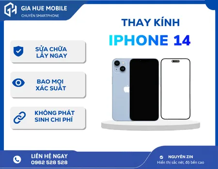Thay kính iPhone 14 chính hãng, uy tín, lấy ngay