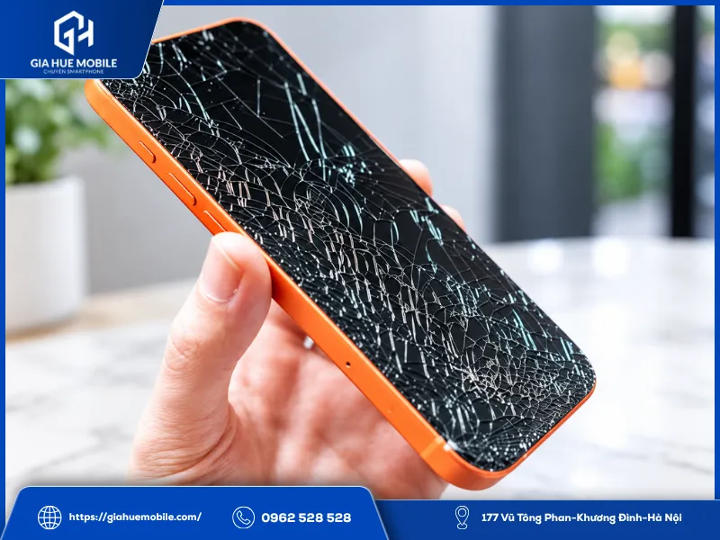 Mặt kính iPhone 17 Pro nứt vỡ do va đập mạnh