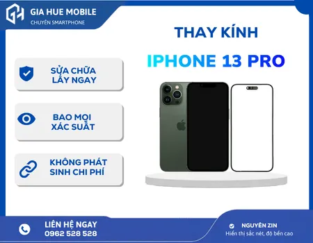 Thay kính iPhone 13 Pro chính hãng, lấy ngay