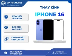 Thay kính iPhone 16 uy tín, chính hãng, chất lượng