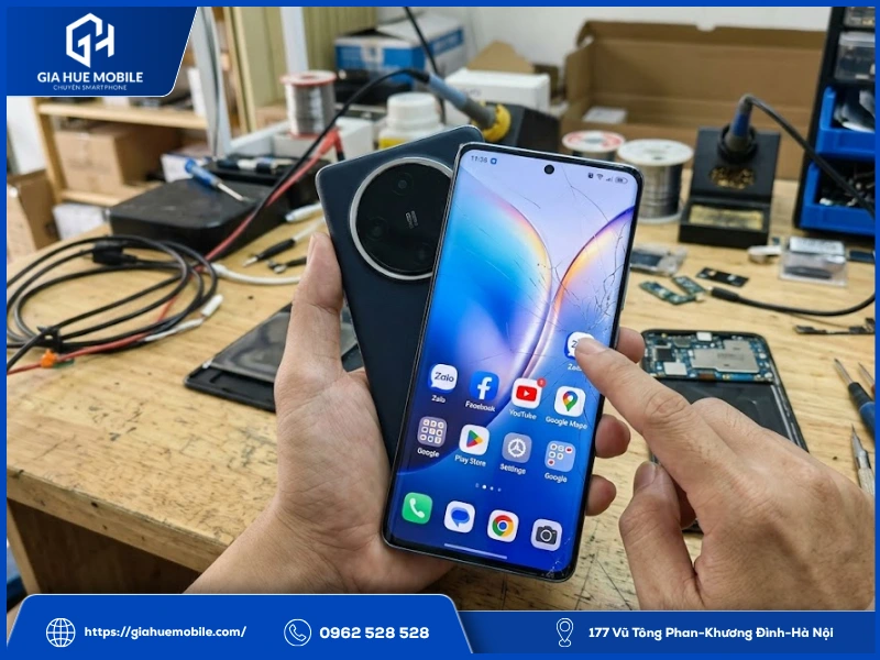 Dấu hiệu Vivo X100 Pro vỡ kính chỉ hỏng lớp kính ngoài