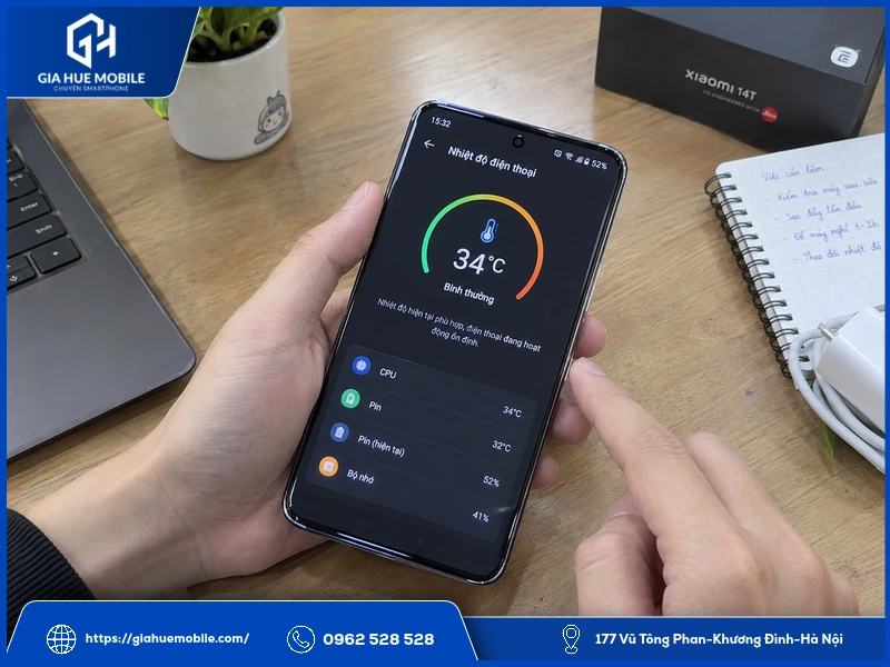 Ép kính Xiaomi 14T có làm máy nóng hơn không