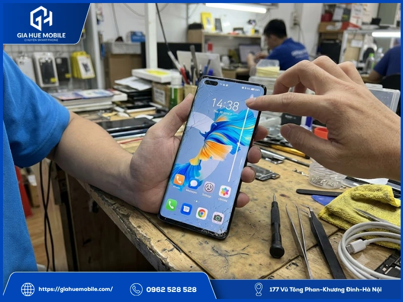Huawei Mate 40 Pro vỡ kính có ép kính được không?