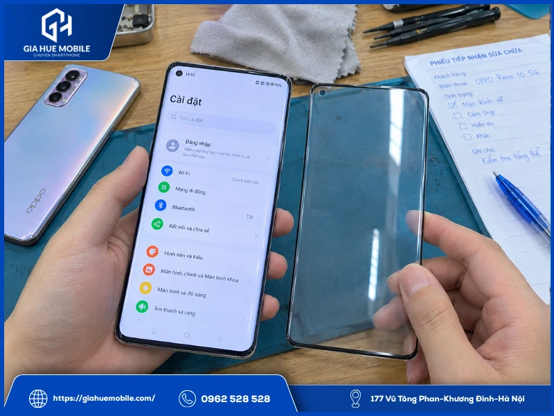 Nên chọn kính zin hay kính linh kiện khi ép kính OPPO Reno 10 5G?