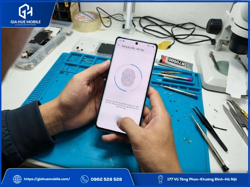 Vivo V27 5G ép kính xong không nhận vân tay phải làm sao